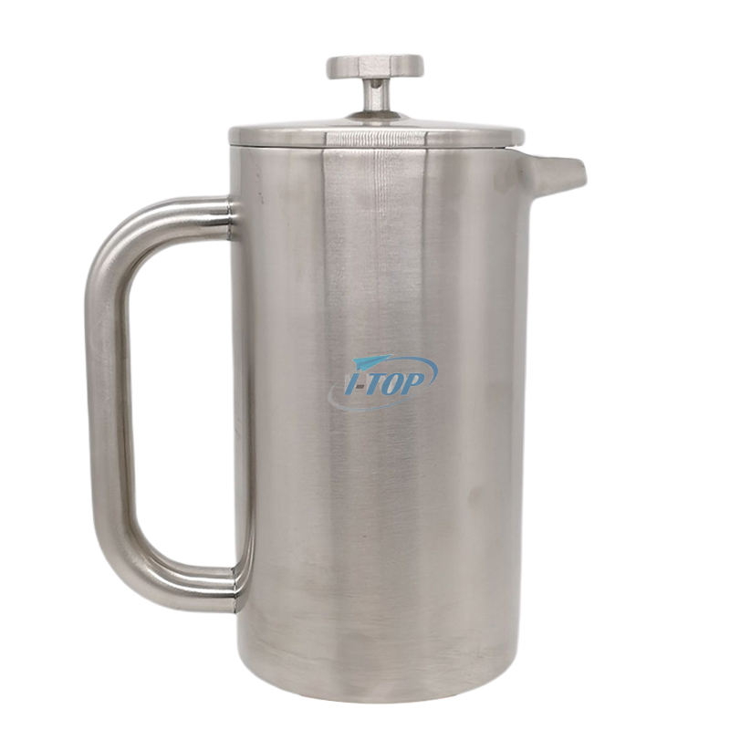 French-Press-Kaffeemaschine, 960 ml, Kaffeepresse mit ergonomischem Griff, doppelwandige Isolierung, französische Presse aus Edelstahl