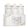 Lieferant, Küche, Speisekammer, Organisation, Kaffee, Zucker, Behälter, weiße Farbe, luftdichtes Edelstahl-Kanister-Set zur Aufbewahrung von Lebensmitteln