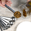 Messbecher und Löffel-Set, zum Kochen und Backen, ineinander steckbare Messbecher-Set, stapelbare Metall-Messlöffel