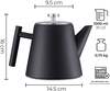 Edelstahl-Teekanne mit Stövchen. Doppelwandig, 1,2 l. Hält den Tee lange heiß, mit Tee-Ei. Teekanne