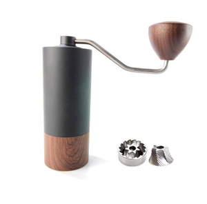 Manuelle Kaffeemühle, Handkaffeemühle mit verstellbarem konischem Edelstahl-Frässtift, Kapazität 30 g, tragbare Mühle