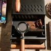 Barista Style Espresso Long Coffee Knock Bin Zubehör Schublade Edelstahl Knock Box Schwarz