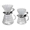 Heißer Verkauf Kaffee Dripper V60 Hitzebeständige Glas Kaffee Filter für Barista Kaffee Brühen Tasse 2-4Cups