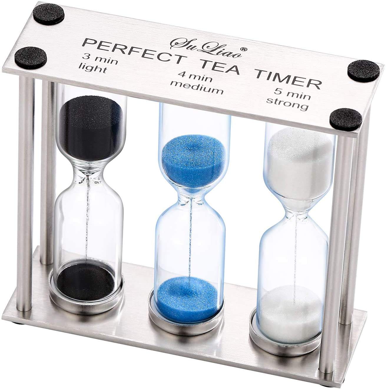 Perfekter 3-in-1-Teetimer, inklusive 3-, 4- und 5-Minuten-Sanduhr-Timer, zum Zubereiten von Tee oder zum Halten der Zeit in der Küche