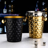4 Quarts gehämmerter Metall-Getränkeeimer, Champagner, Wein, länger einfrieren, isolierter Eiskübel mit Griff