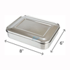 Hochwertige, rechteckige, versiegelte, auslaufsichere, umweltfreundliche Bento-Lunchbox, doppelschichtige Lunchbox aus Edelstahl für Kinder und Erwachsene