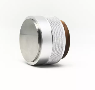 58 mm Kaffeeverteiler, Edelstahl-Kaffeeverteiler, Walnuss-Dekoration, höhenverstellbarer Kaffeeverteiler mit Holz