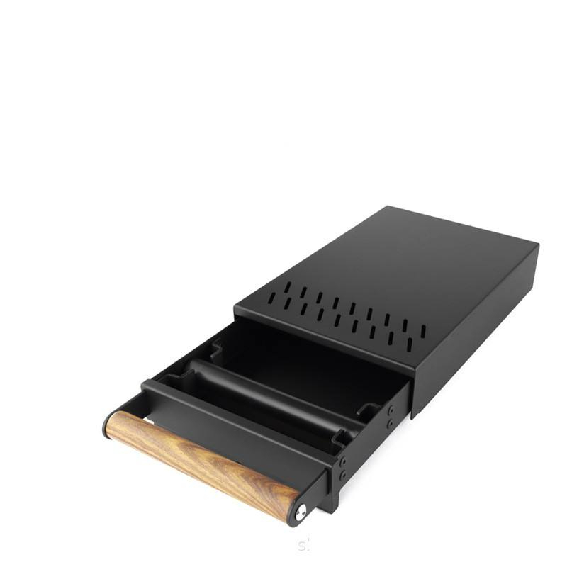 Espresso-Klopfbox-Schublade, abnehmbarer Kaffeesatz-Klopfbehälter aus Edelstahl, stoßdämpfende, langlebige Barista-Klopfbox