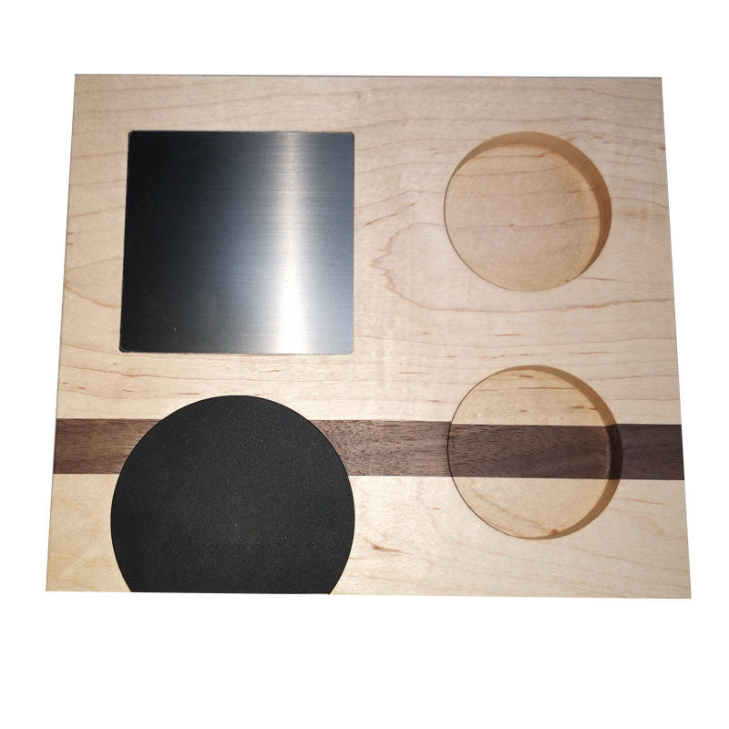 Espresso-Tamper-Basis, Zubehör-Organizer-Box, kompatibel mit Espresso-Markenzubehör aller Größen, Tamping-Station aus Walnussholz