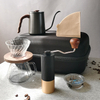 Tragbare Mini-Kaffeebohnenmühle aus Edelstahl mit Holzgriff