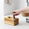 Kaffee-Manipulationsstation aus Holz – 51 mm Tamper-Halter für Espressomaschinen-Zubehör – Holz-Siebträgerständer für Coffee Shop