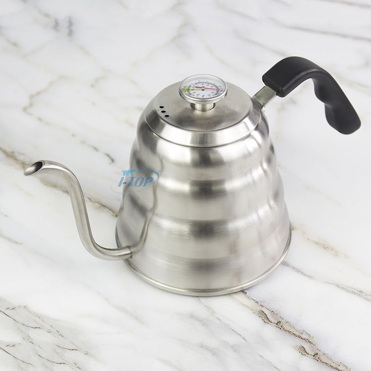 Rüsten Sie den 600-ml-Edelstahl-Barista-Pour-Over-Kaffee-Reisekessel mit Schwanenhals-Espressomaschine auf