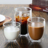 Glas-Kaffeetassen-Set, doppelwandige, isolierte Tassen, große Tassen für Tee, Latte, Cappuccino, Borosilikat-Klarglastassen