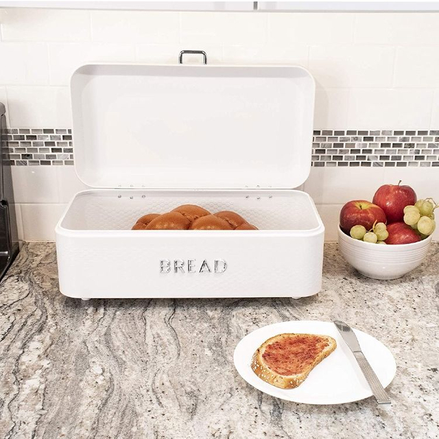Beliebte Edelstahl-Aufbewahrungsbox für Lebensmittel, Brot, großer Brotkasten aus Edelstahl mit Deckel