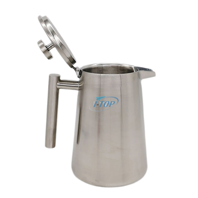 Doppelwandige French-Press-Kaffeemaschine, isolierte Kaffeepresse aus 18/10-Edelstahl mit 50 Unzen Fassungsvermögen