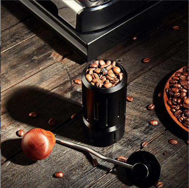 Espresso-Tropfmühle mit Gratkegel aus Edelstahl