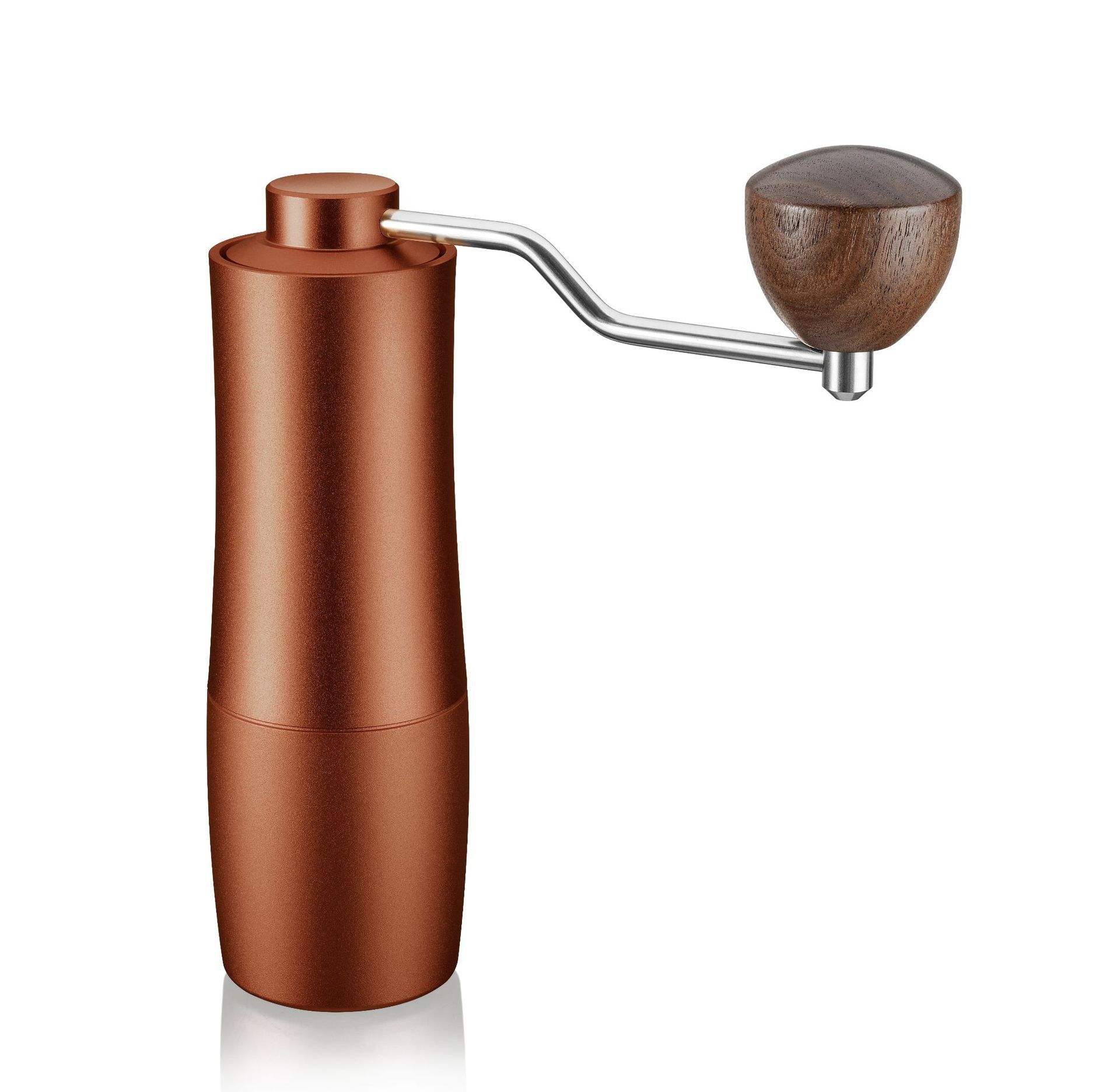 Schwarze manuelle Kaffeemühle mit CNC-Edelstahlkegel und einstellbarer Einstellung, Kapazität 25 g