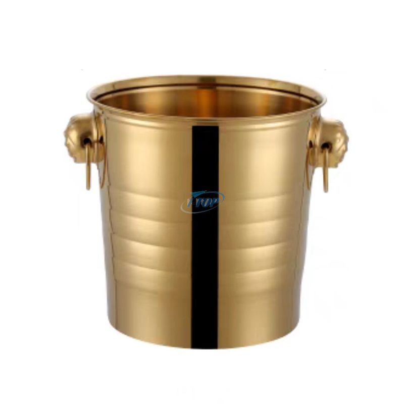 Factory Direct 5,5 Zoll Mini tragbarer doppelwandiger Eiskübel aus Edelstahl für Champagnerkübel