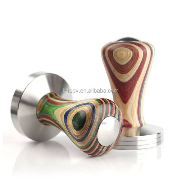 Kaffee-Tamper aus Holz, Espresso-Kaffeepulver-Presse, Tamper, Regenbogen-Kaffeepresse