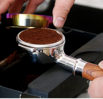 58 mm Espresso-Dosiertrichter aus Edelstahl für Siebträger, Kaffeemaschine, Kaffeepulver-Dosierring
