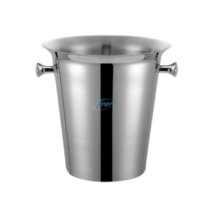Maßgeschneiderter isolierter Eiskübel aus Edelstahl für Mini-Partys und Cocktailbars mit Eiszange und Deckelabdeckung
