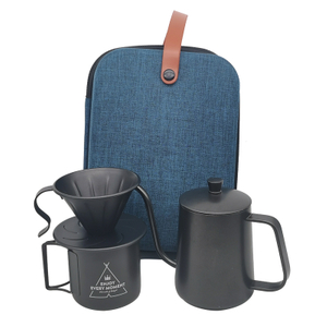 Reise-Premium-Geschenkbox, Kaffee- und Tee-Set, manuelle Hand-Reisetasche, Kaffeemaschinen-Set zum Übergießen von Kaffee, Tropfkessel. Beliebt