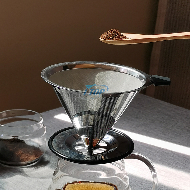  Kaffeetropfer, tragbarer Kaffeetropfer aus Edelstahl, Netzfilter