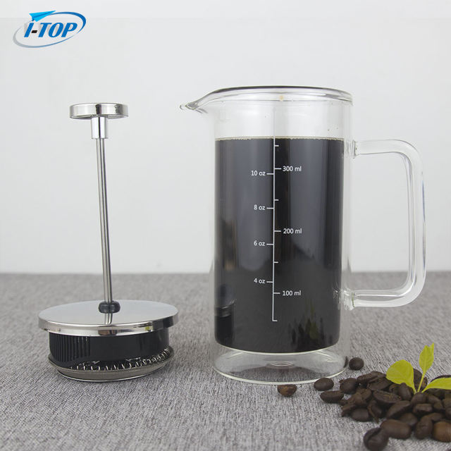 Hochwertige Kaffeekanne aus Glas, French-Press-Kaffeemaschine