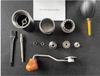 Hochwertige manuelle Kaffeemühle mit konischem Mahlwerk und Aluminiumgehäuse