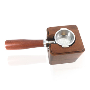 Kaffee-Holz-Tamper-Ständer, Kaffee-Messgerät, Tamper-Löffel, Mess-Tamper, schwarzer Express-Ständer, Kaffeelöffel
