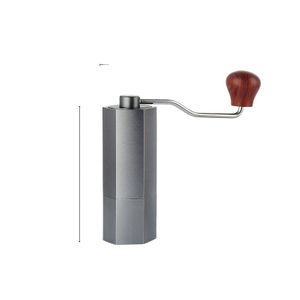 Manuelle Kaffeemühle mit Edelstahlgrat, einstellbare Einstellungen, Handkaffeemühle, Luftfahrt-Aluminium