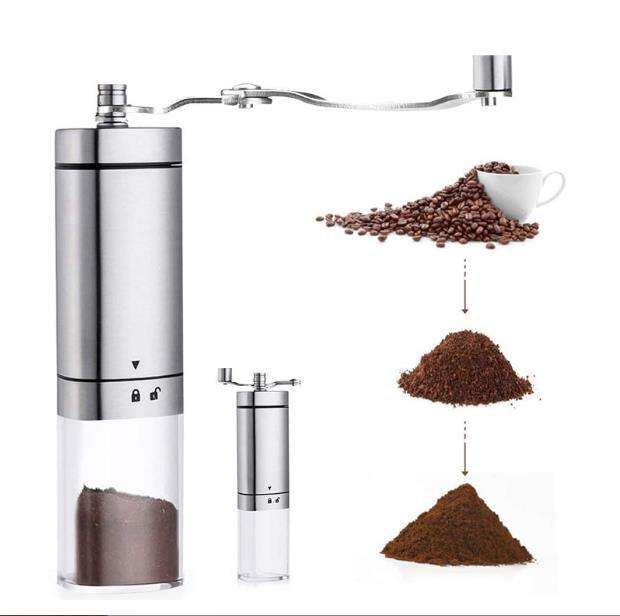 Edelstahl verstellbare Keramik Drip Espresso French Press Handkaffeemühle