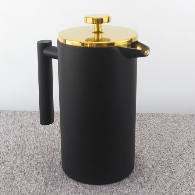 Kaffeepresse, 350/800/1000/1500 ml, spülmaschinenfest, doppelwandiger Edelstahl, French-Press-Kaffeemaschine