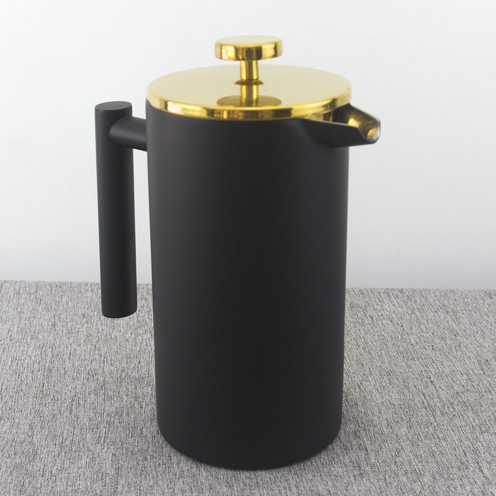 Kaffeepresse, 350/800/1000/1500 ml, spülmaschinenfest, doppelwandiger Edelstahl, French-Press-Kaffeemaschine