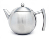 Edelstahl-Teekanne mit Teesieb, 900–1500 ml, Teewärmer mit Teekannen-Ei für losen Tee