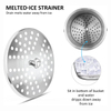 Doppelwandiger, isolierter, tragbarer Eiskübel aus Edelstahl mit Deckel und Eiszange inklusive Sieb hält das Eis kalt und trocken