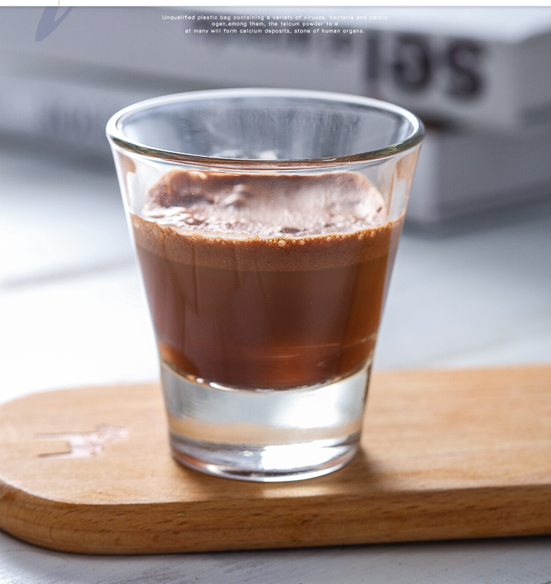Schnapsglas mit individuellem Logo, hochwertige Tequila-Schnapsgläser, 30 ml, Bullet-Schnapsglas für Bar- und Café-Barista-Werkzeuge