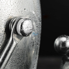 Für Partys und Buffets, großer Eisbehälter, Champagner- und Weinflaschen, Eiskübel aus Edelstahl mit Deckel und Zange