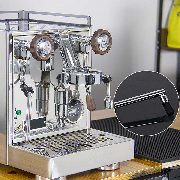 Halbautomatischer Kaffeemaschinenreiniger, Kaffeemaschinen-Reinigungsbürste, Dampfbürste, Aluminium-Dampfreinigungswerkzeug, Nylon-Kaffeebürste