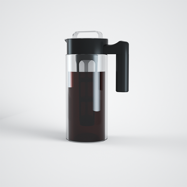 Umweltfreundlicher, BPA-freier Großhandel, 1300 ml, Borosilikat-Klarglas, Kaltbrüh-Eiskaffeebereiter, Krug mit herausnehmbarem Teesieb