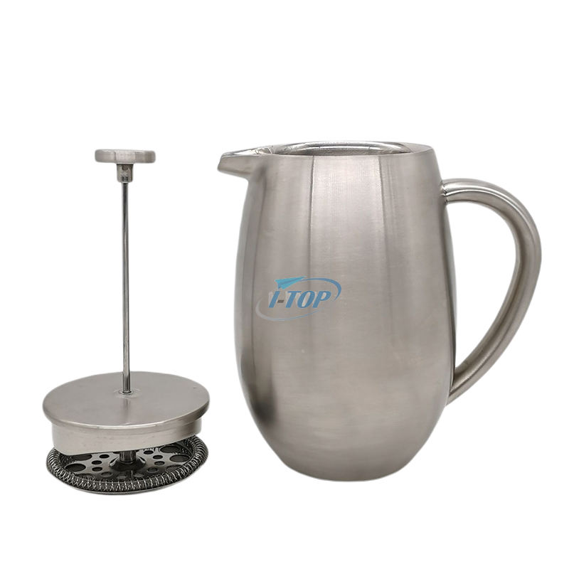 French-Press-Kaffeemaschine, 34 Unzen, isolierte Kaffeepresse aus 18/10-Edelstahl mit zusätzlichem Sieb