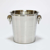 Doppelwandiger Eiskübel aus Metall mit Deckel, Eiszange und Sieb, 3 l, isolierter Eiskübel für Cocktailbar, Wein, Barzubehör