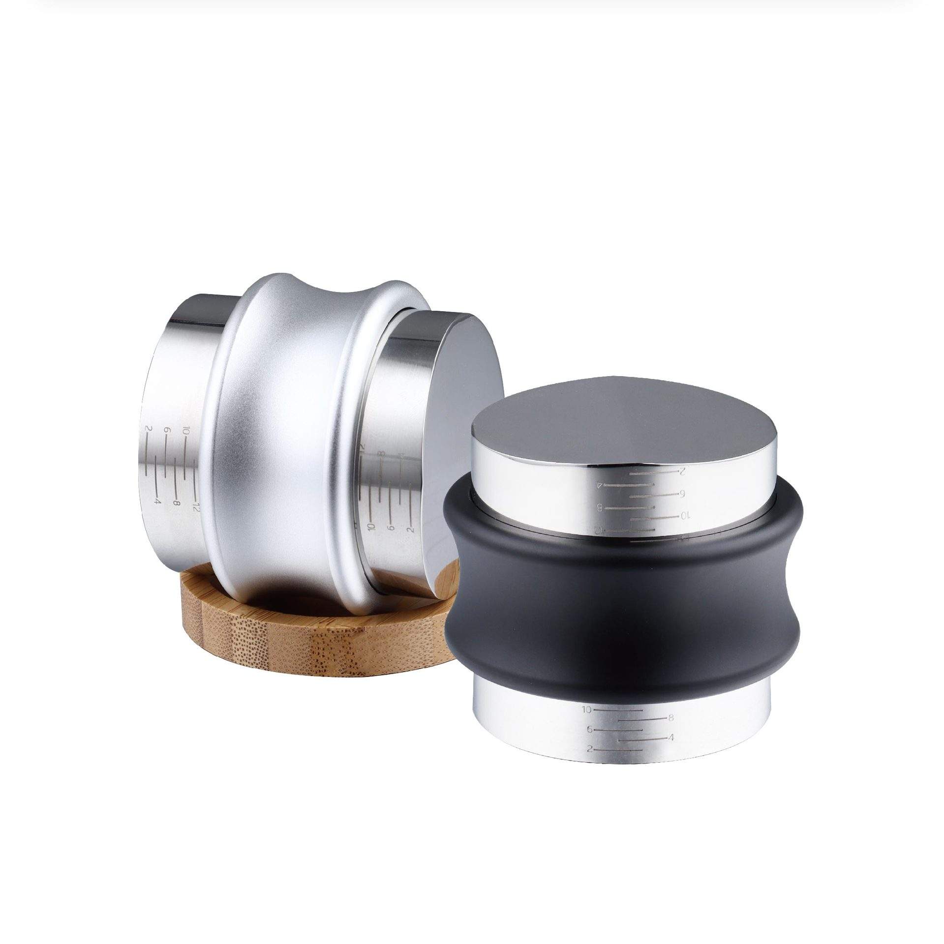 53,3 mm Kaffeeverteiler-Nivellierer und Handstampfer, Espresso-Presswerkzeug |Doppelseitig, einstellbare Tiefe |Hochleistungs-Espresso Ha