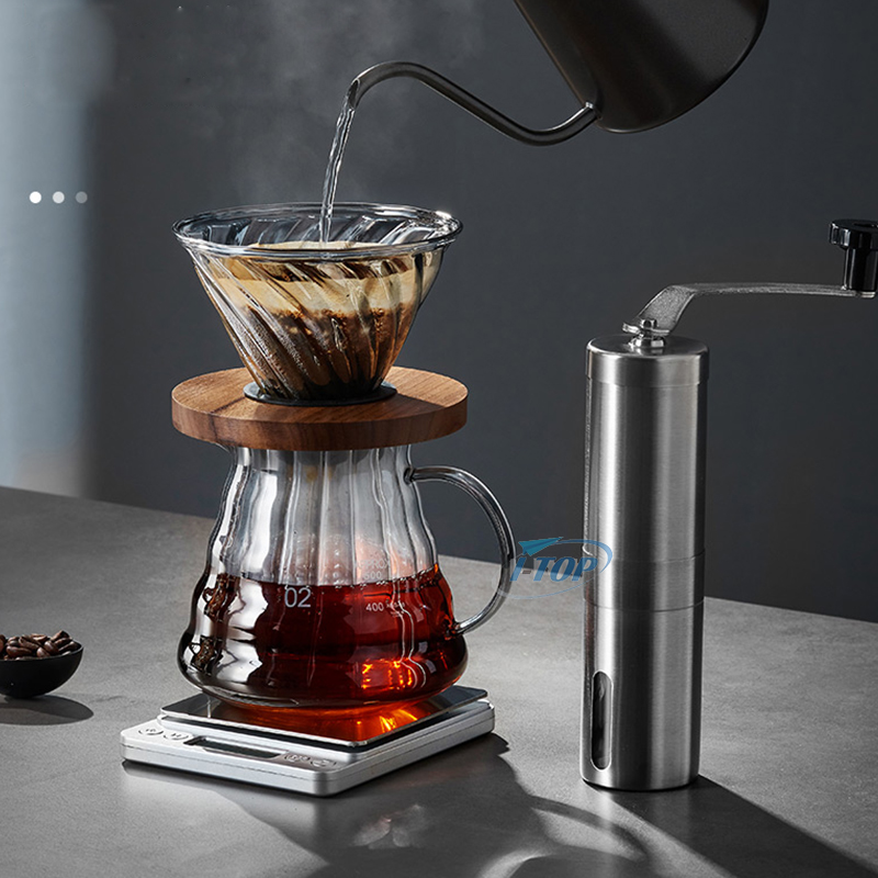 Camping handgebrühter V60 Kaffeetropfzubehör Geschenk Reisetaschenset neues Design Kaffeemühle Geschenkset