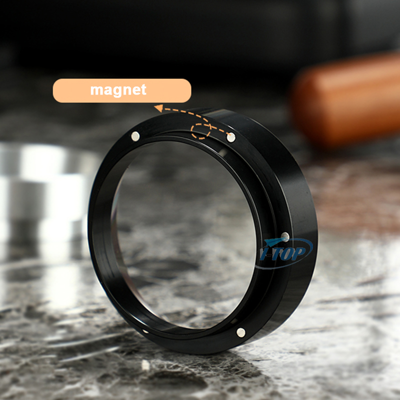 51 mm/53 mm/58 mm Espresso-Dosiertrichter, Edelstahl-Kaffeedosierring, kompatibel mit 51 mm/54 mm/58 mm Siebträger