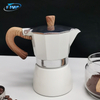 Beste Moka-Kanne aus Aluminiumlegierung, bunter Espressokocher, Mokka-Kanne, Wärmeinduktion, erhältlich, Nylongriff