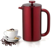 French-Press-Kaffeemaschine aus Edelstahl 304, inklusive Clip-Schaufel, fingerabdruckbeständig, doppelwandig isoliert