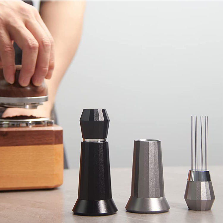 Verteilungswerkzeug mit Ständer, professioneller Barista 0,4 mm Nadel, WDT-Werkzeug, Espresso-Kaffeenadel-Rührer