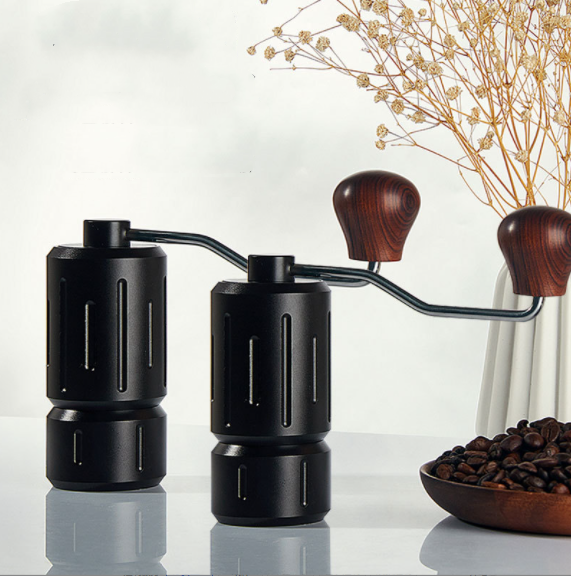 Espresso-Tropfmühle mit Gratkegel aus Edelstahl
