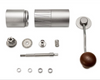 Manuelle Kaffeemühle, verstellbarer Grat, Edelstahl, tragbare Hand-Mini-Kaffeebohnenmühle, Holzgriff
